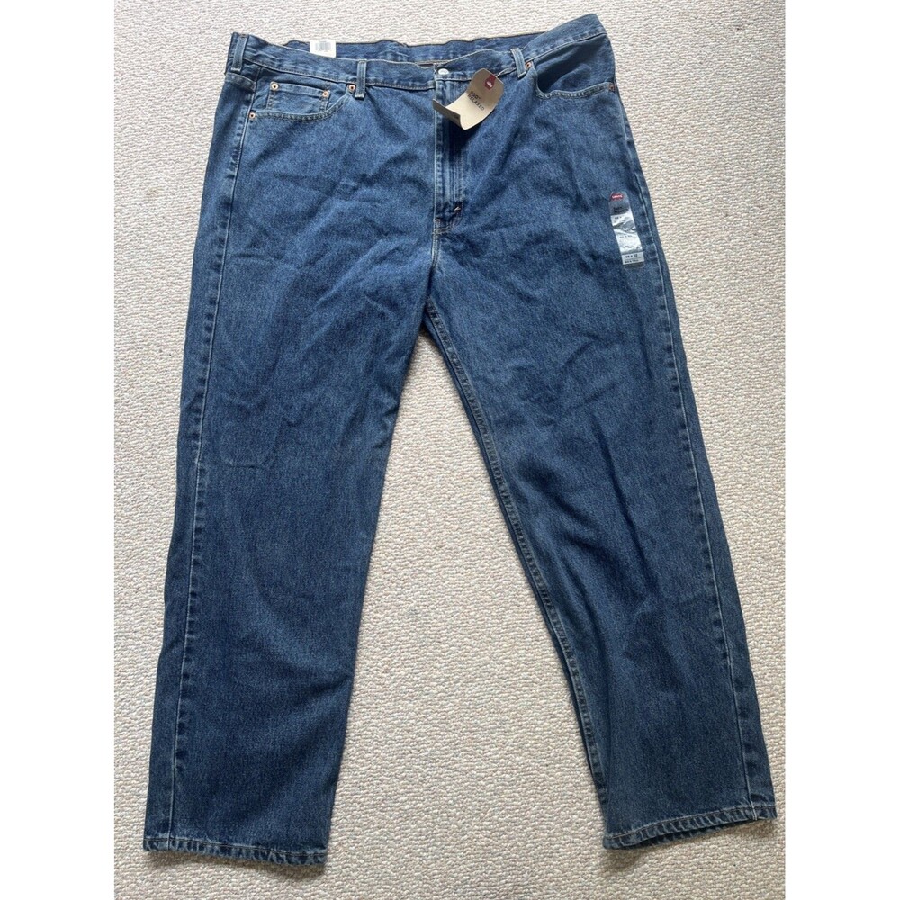 NWT LEVI'S 550 Men's Medium Wash Blue Jeans 46x32 Relaxed Fit